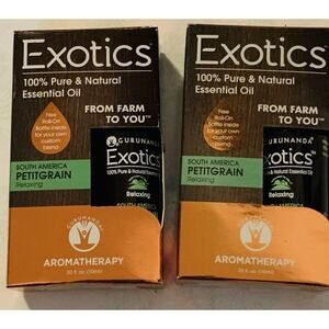 GuruNanda Exotics Essential Oil Synergy Blend Petitgrain Relaxing 10 ML Set of 2